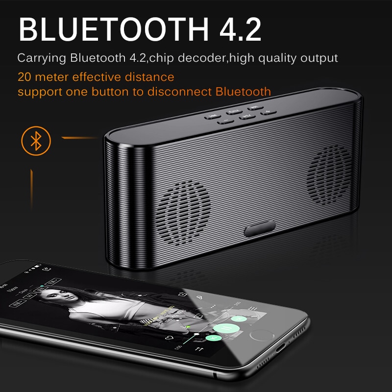 Draagbare bluetooth speaker zware subwoofer 3d stereo muziek surround home kleine stereospeler draadloze speaker met powerbank