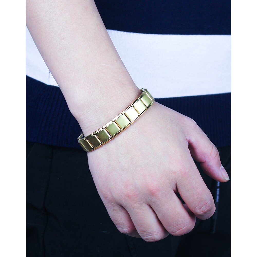 Hapiship Tourmaline Bracelet d'équilibre énergétique bijoux de soins de santé pour hommes femmes or 80 Germanium Bracelet magnétique et Bracelet G022