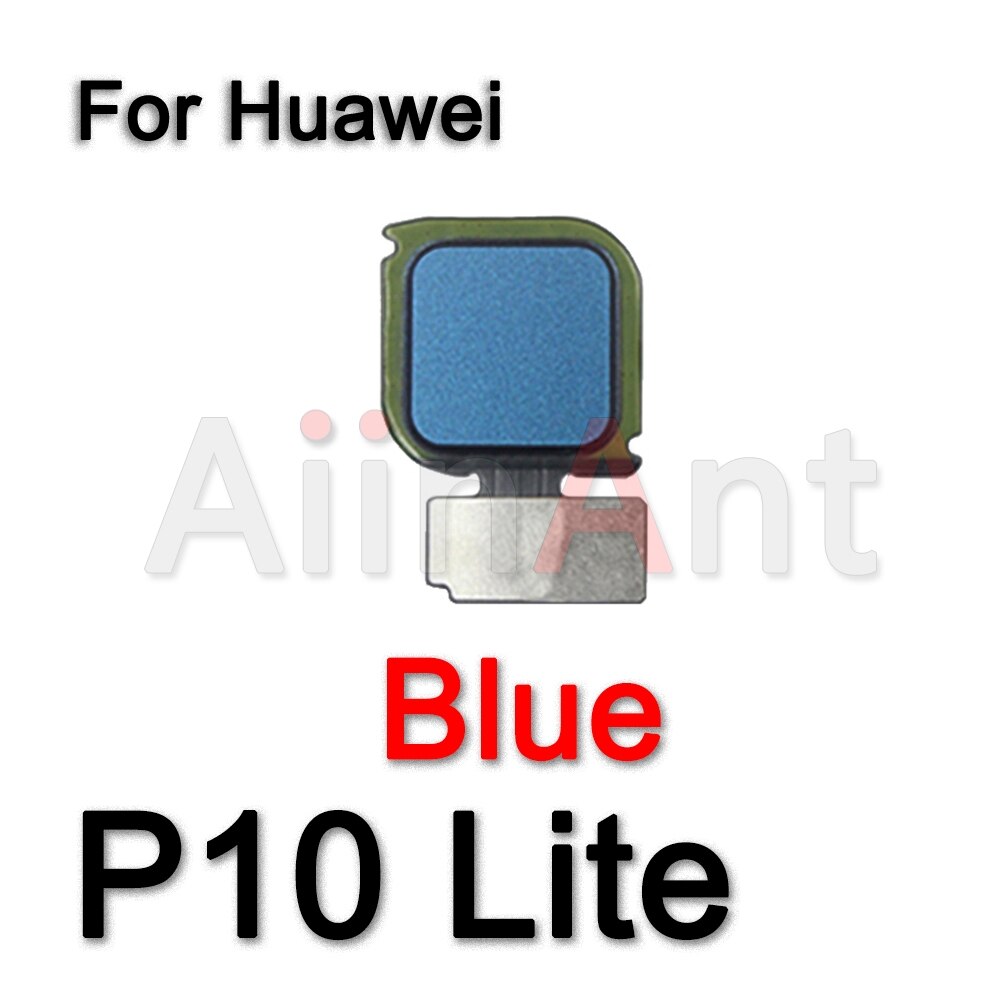 Câble flexible Original de capteur d'empreinte digitale de clé de bouton arrière à la maison pour Huawei P 10 20 30 P10 P20 P30 Lite: P10 Lite Blue