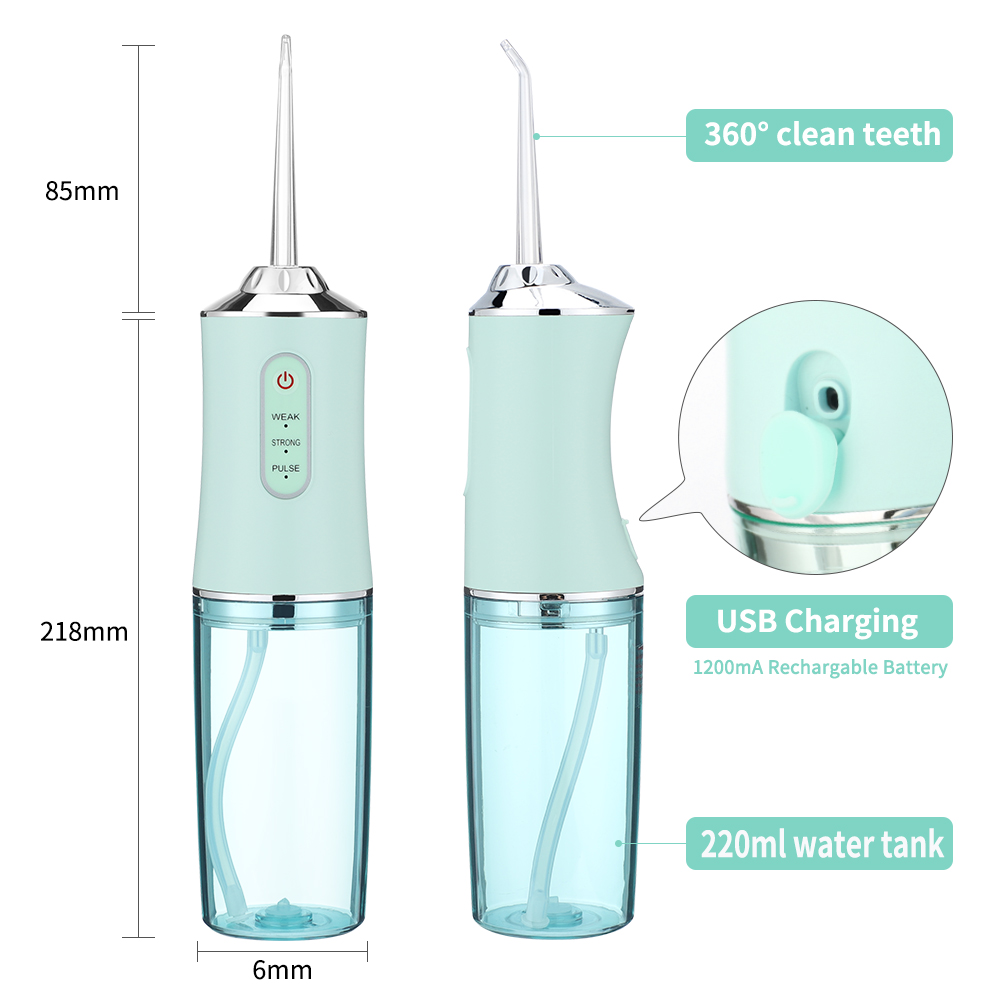 irrigador dental potente Irrigador bucal portátil potente, limpiador Dental con chorro de agua, limpiador bucal, para blanqueamiento Dental, salud blanqueador hilo limpieza dental limpiador de dientes irigador bucal