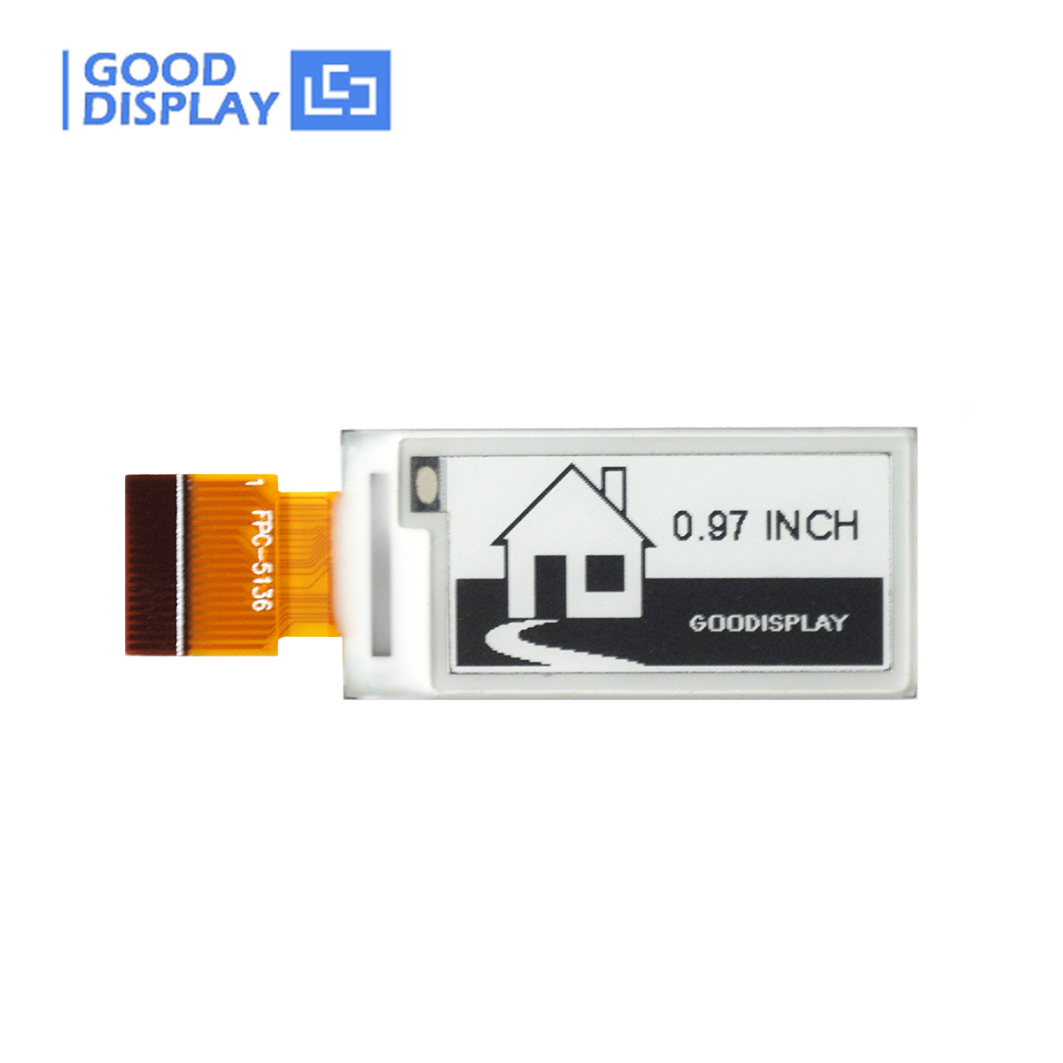 GooDisplay Mini 0.97 Inch E Ink Screen 184x88 Resolution 18PIN FPC SPI Small Epaper, GDEM0097T61