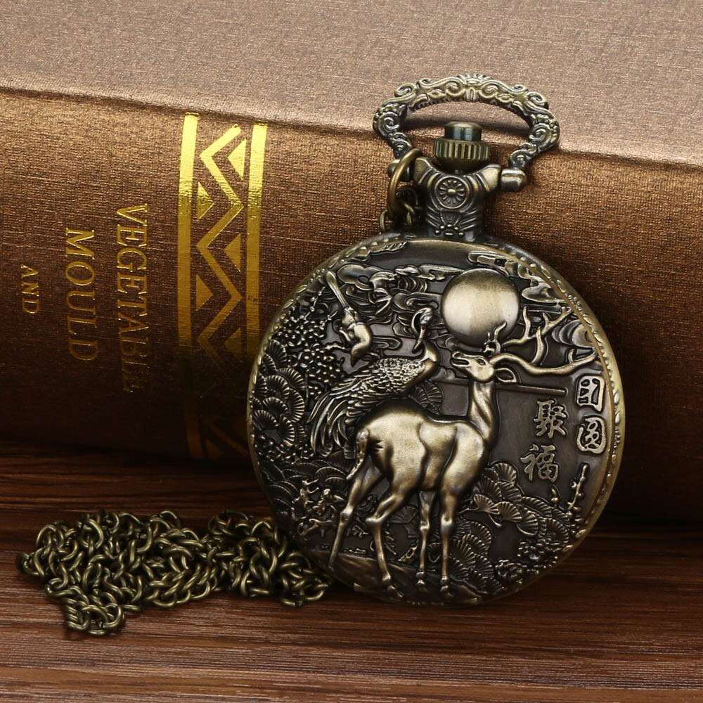 Vintage ketting retro de beste zakhorloge ketting voor opa vader horloge klok relogio de bolso  #4 d 18