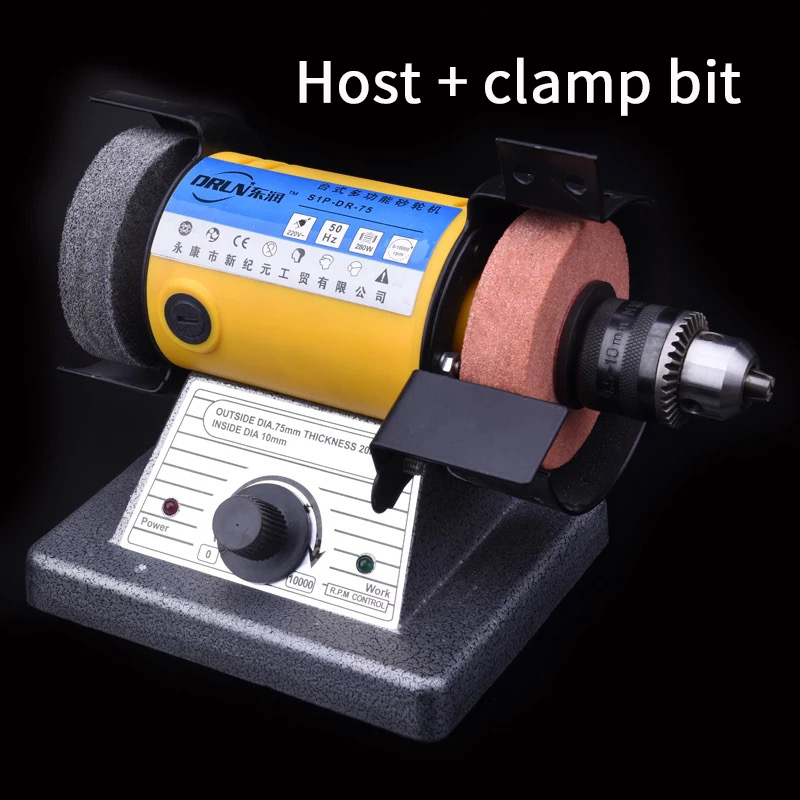 An Jieshun multi-function bench grinder engraving machine table grinding machine polishing machine jade grinding machine amber: Hostdrill chuck
