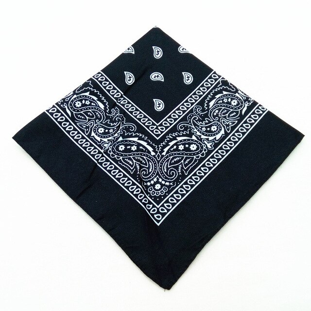 unisex Bandana Schal Hüfte hüpfen Wandern Kopftuch Handgelenk wickelt Magie Quadratischen Halstuch Cashew Druck Haar Zubehör: Schwarz