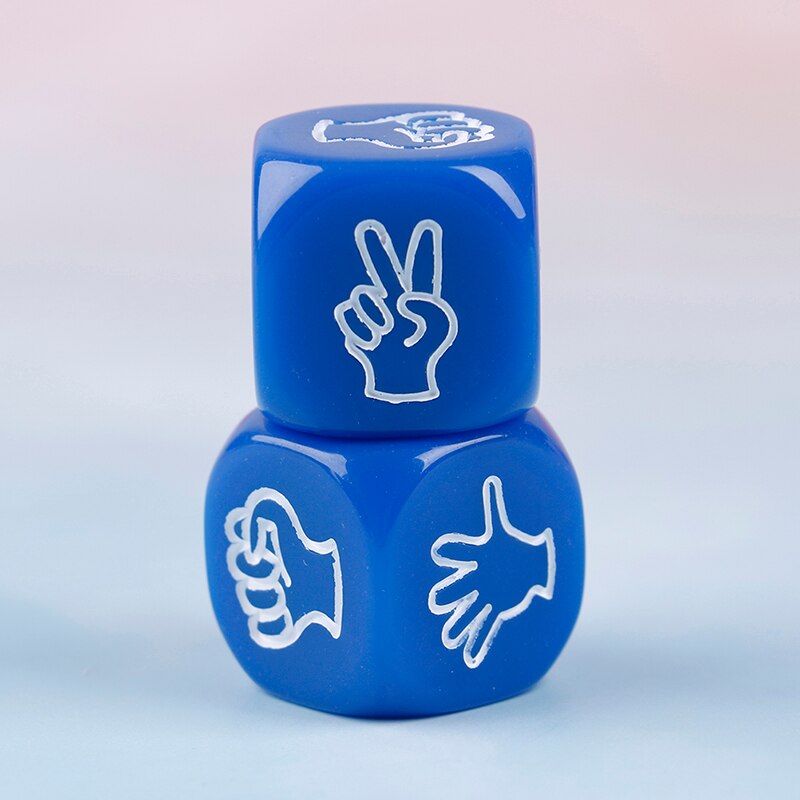 2Stck 6-Seite Würfel Spielzeug 20mm Lustige Trinken Spiel Würfel Felsen Papier Schere Finger-vermute Glücksspiel