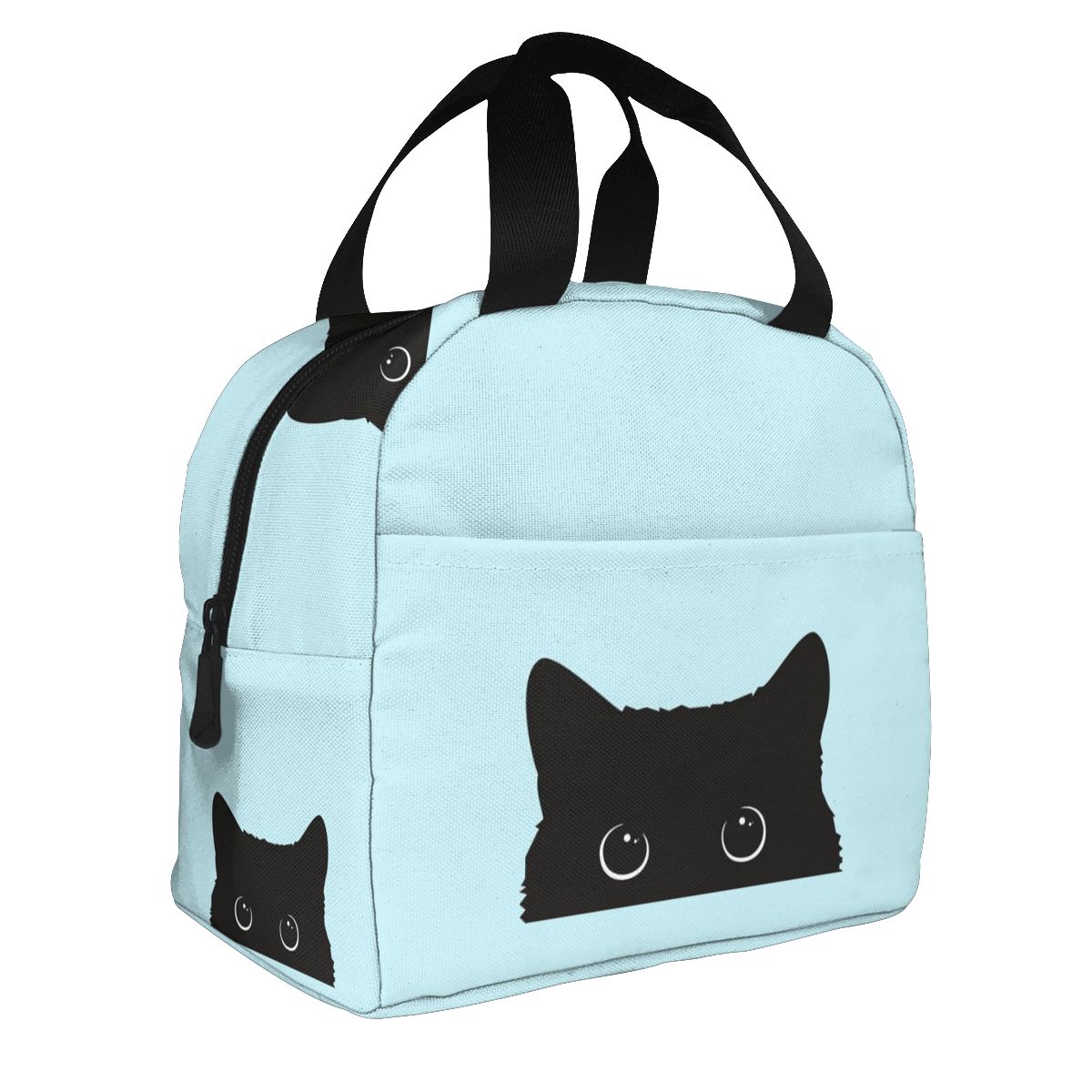 Zwarte Kat Lunch Voedsel Box Bag Geïsoleerde Thermische Voedsel Picknick Lunch Tas Voor Vrouwen Kinderen Mannen Cooler Tote Bag