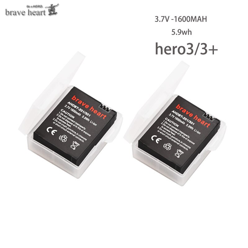 Go Pro Hero 3 3 + gopro 3, baterías para Gopro Hero 3, 3 + edición negra, edición plata, accesorios para cámara HD