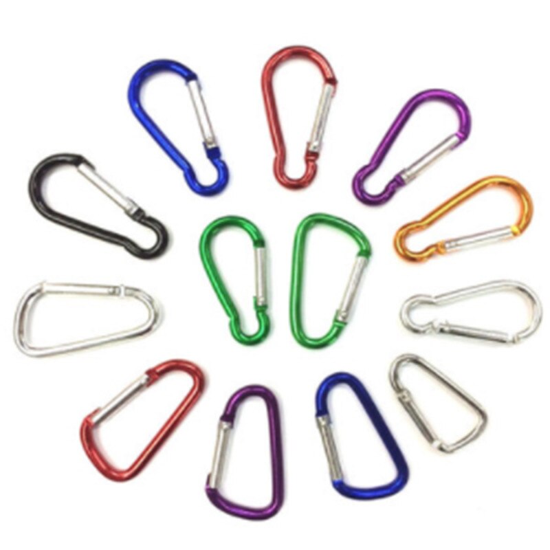 10 teile/los Klettern Taste Karabiner Camping Wandern Haken Outdoor Sport Multi Farben Aluminium Sicherheit Schnalle Keychain