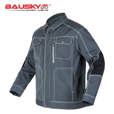 Bauskydd durable Mens multi pocket dark grey work jacket workwear mechanic construction Jacket men: XL