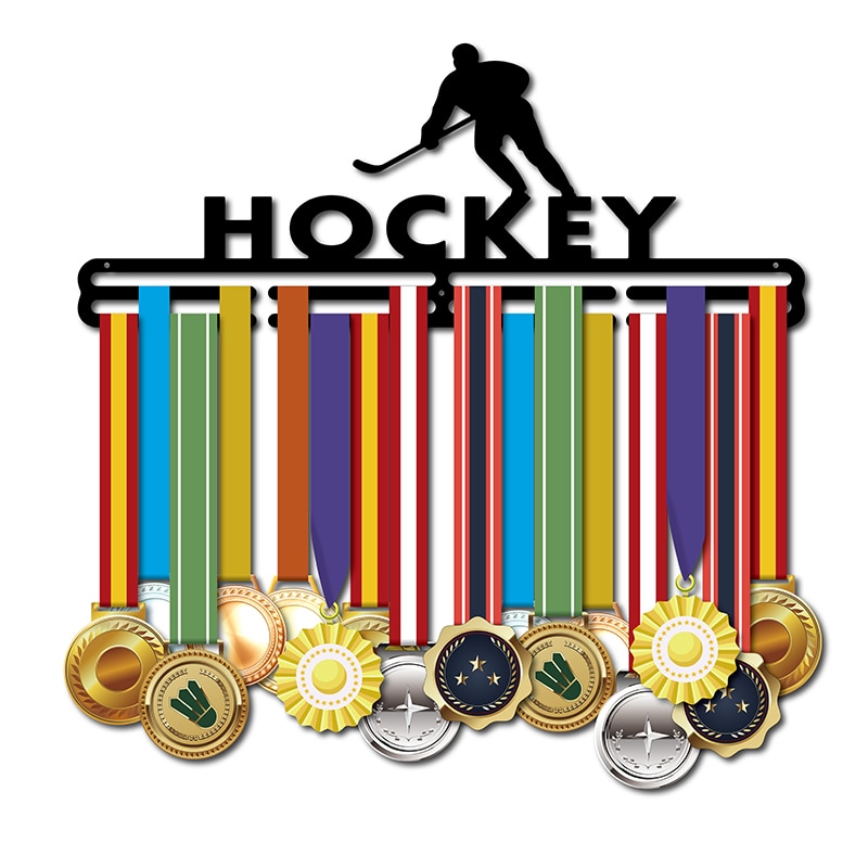 Hockey medaille hanger Sport medaille display rack Medaille houder 40 cm L voor 32 + medailles