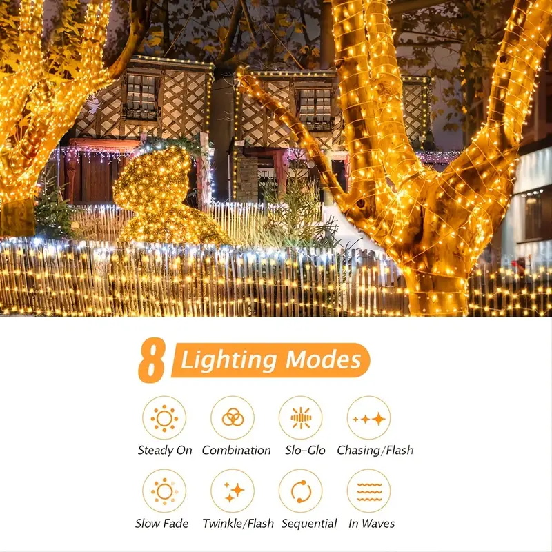 LED-Solar--Himmel-Stern-Lichterkette für Höhle Außenbereich, wasserdicht, 8 Modi, Hoflicht, Urlaubsdekoration, Licht, Party, Haus, Garten, Dekoration
