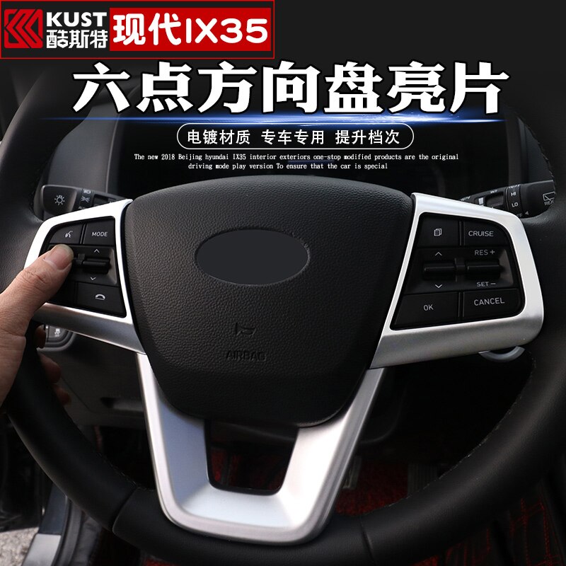 Voor Hyundai IX35 Abs Chrome Stuurwiel 3 Uur 6 Uur 9 Uur Richting Decoratie