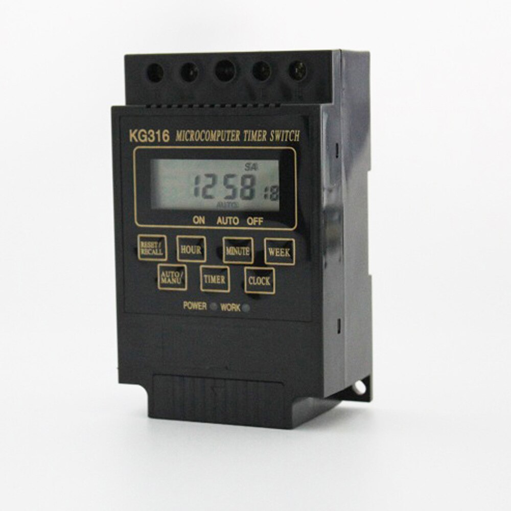 1 Pcs Digital Programmable Electronic Timer Time Switch Relay Controller Intelligent Microcomputer AC 220V KG316T