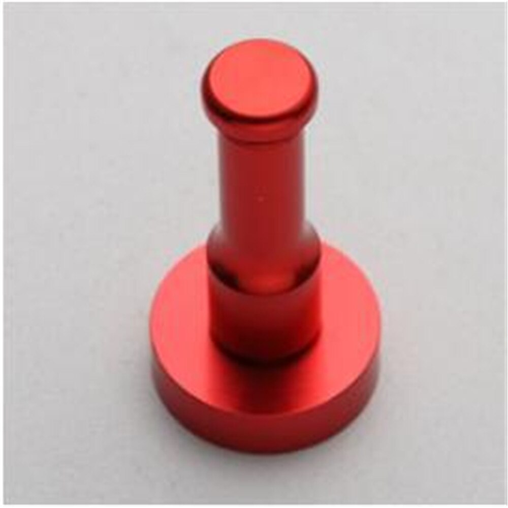 10 kleuren ruimte aluminium multi-color diy handdoek muur haak spijker badkamer keuken kleding sleutel kapstok tas hanger houder: Rood
