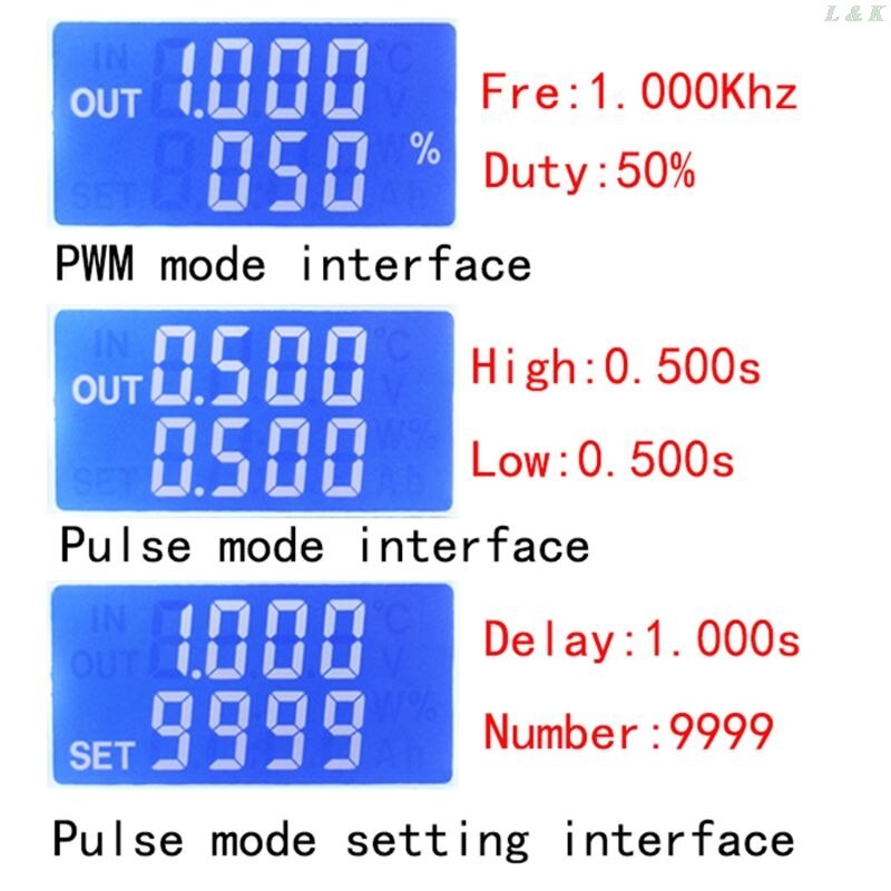Pwm pulsgenerator frekvenscyklus justerbart modul firkantbølgesignal  l29k