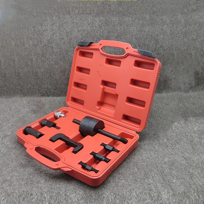 9pcs Master Diesel Injector Extractor Set With Common Rail Adaptor Slide Hammer Injection Puller CDI Tool Kit Set