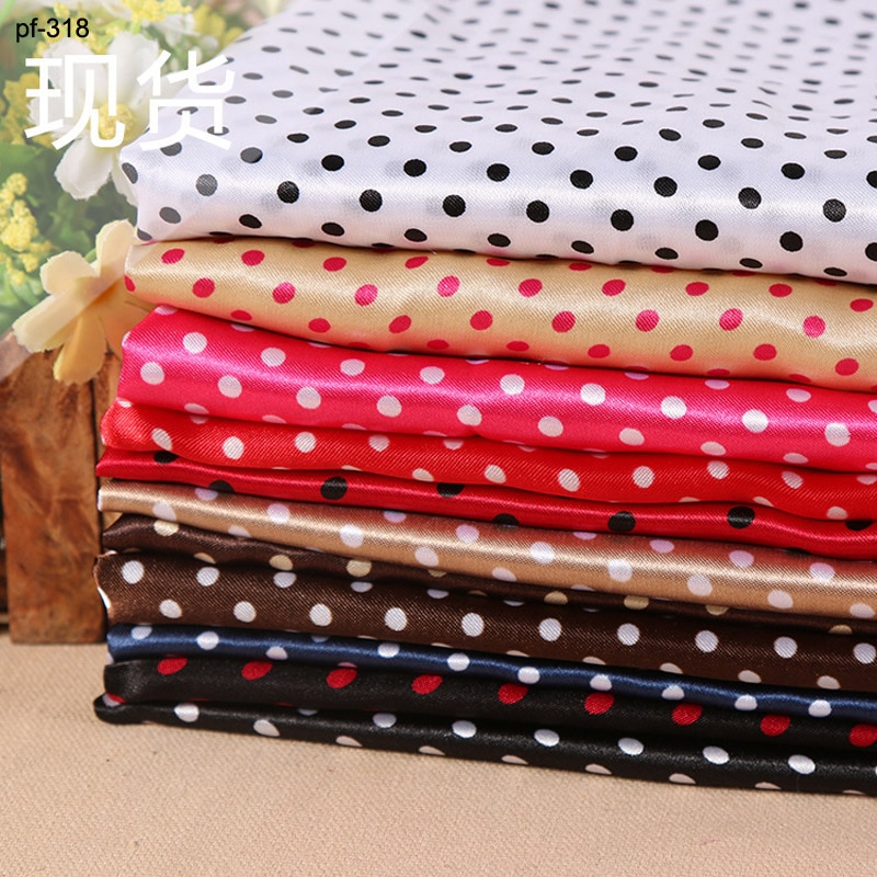 Polyester satin fabrictwist landscapebillede mønster tøj skjortekjole satin stof