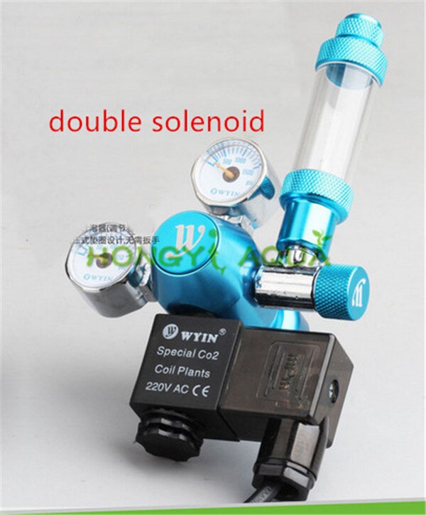1 piece 220v CO2 decompression table CO2 regulator single table/double table/single solenoid/double solenoid/single table 2 out: Light Green