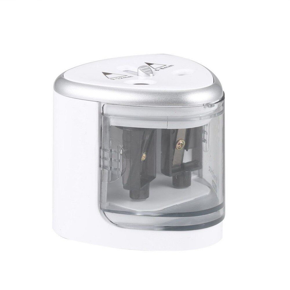 Double Holes Electric Pencil Sharpener Students stationery Home School Office Desktop Pencil Sharpener Supplies for kids
