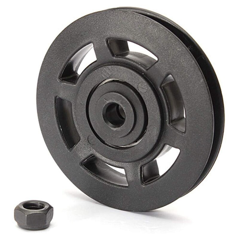 4Pcs 95mm Universal Bearing Pulley Wheel Cable Fitness Equipments Accessories Gym Equipment Part Wearproof Tool with Long