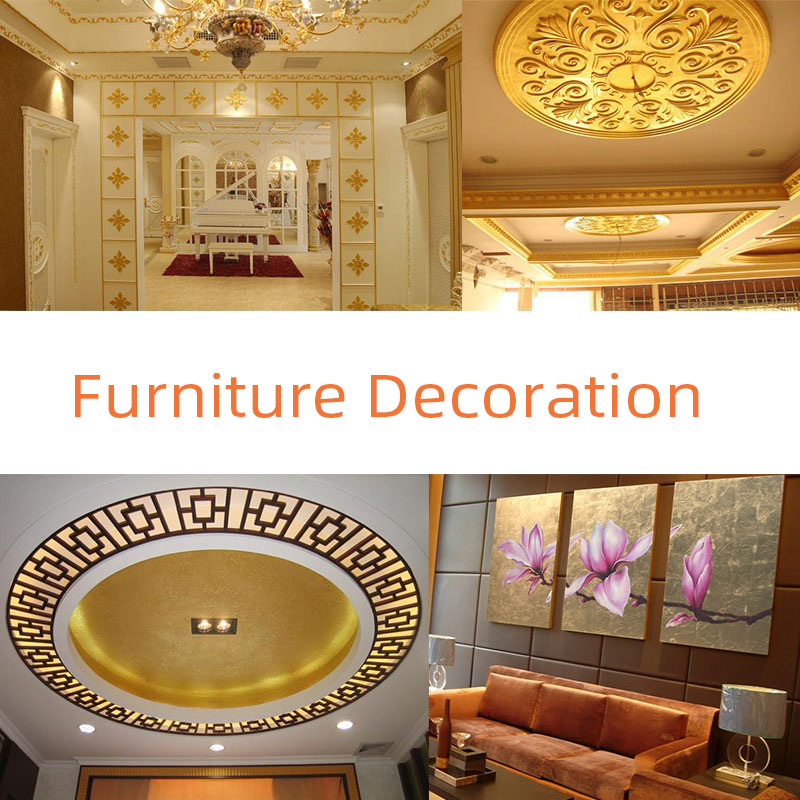 100 Stuks Sliver Koperfolie Papier Imitatie Bladgoud Vellen DIY Hand Nagel Ambachten Glanzend Vergulden Decor Art Lijnen Muur veelkleurig