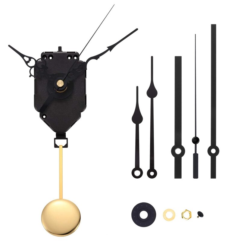 Meccanismo di movimento dell'orologio a pendolo fai-da-te con 3 paia di lancette diverso kit di orologi da parete con albero di riparazione al quarzo