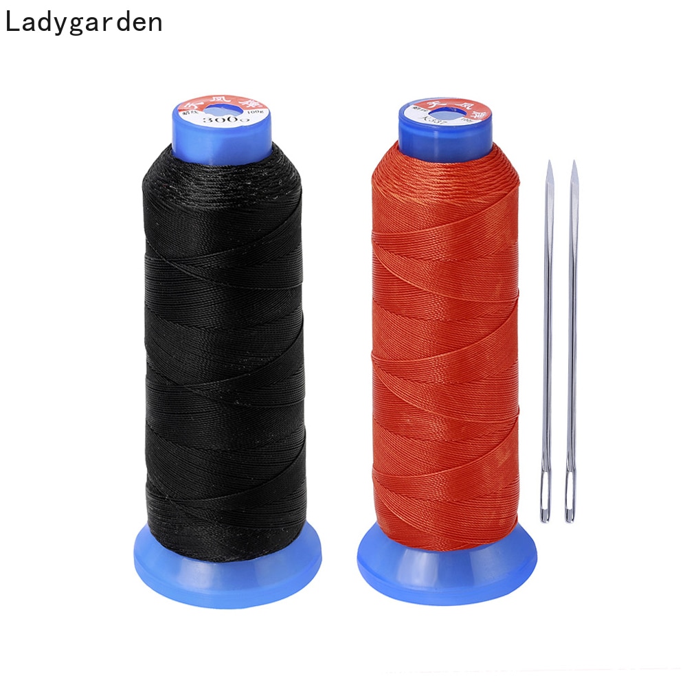 Round Waxed Thread Waxed Hand Leather Stitching Cord Sewing Circular 500D Wax Line 0.55mm Polyester Hand Leather Needles