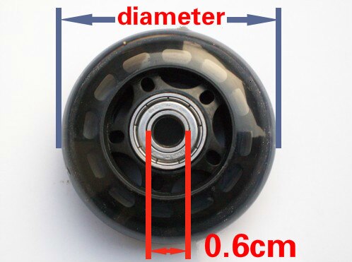 1 Pair Luggage Wheel Suitcase Replacement Wheels For Suitcases Axles Deluxe Repair Rubber Universal Wheel Black With Screw