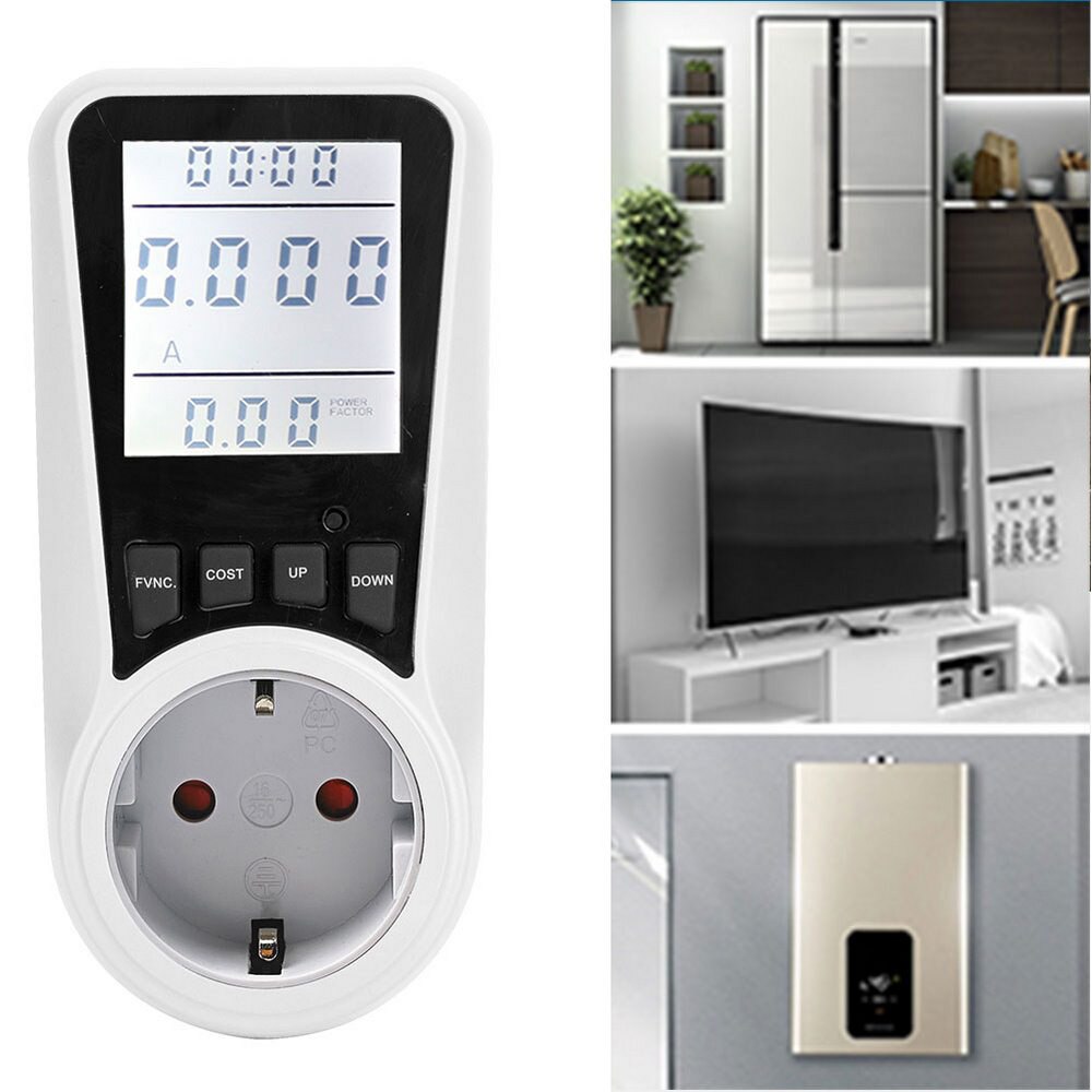 Digitale Wattmeter Ac Power Meter 220V Lcd Watt Energy Meter Power Monitor Fr Us Uk Au Br Meten Outlet power Analyzer
