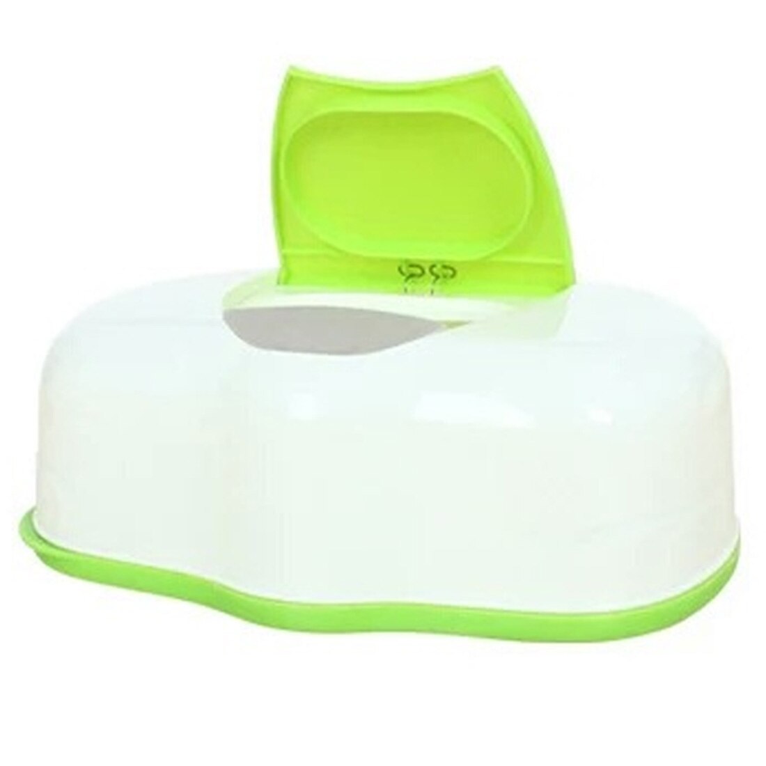 80 Sheets Tissue Box Wet Wipes Plastic Case Toilet Paper Storage Case Napkin Meals Paper Organizer Refillable Container: Green