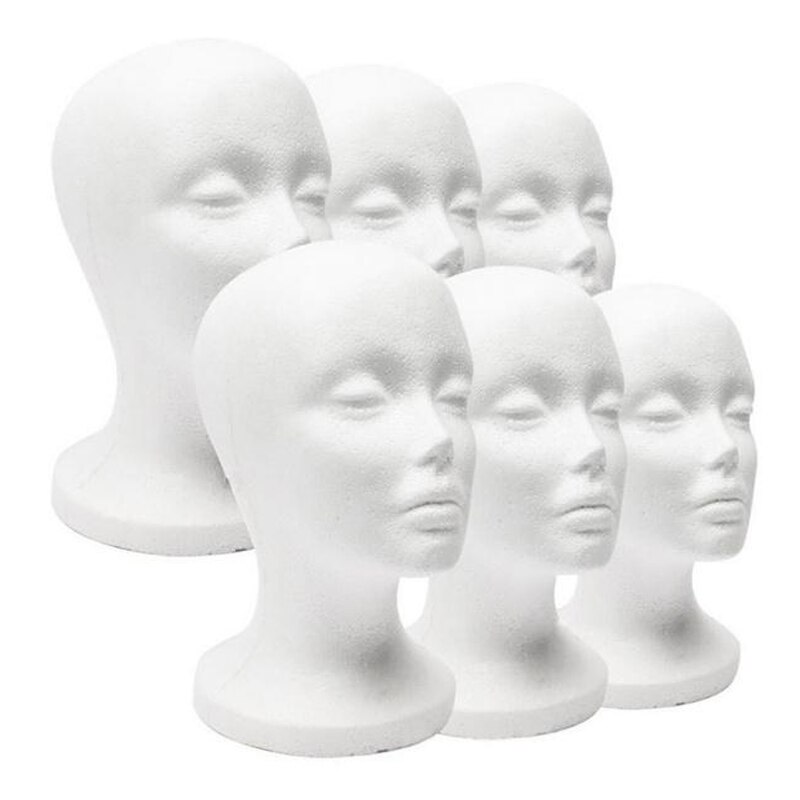 Foam Mannequin Head Hat And Wig Glasses Props Display Female Male Dummy Head Model Clothes Shop Adult Models Exhibition
