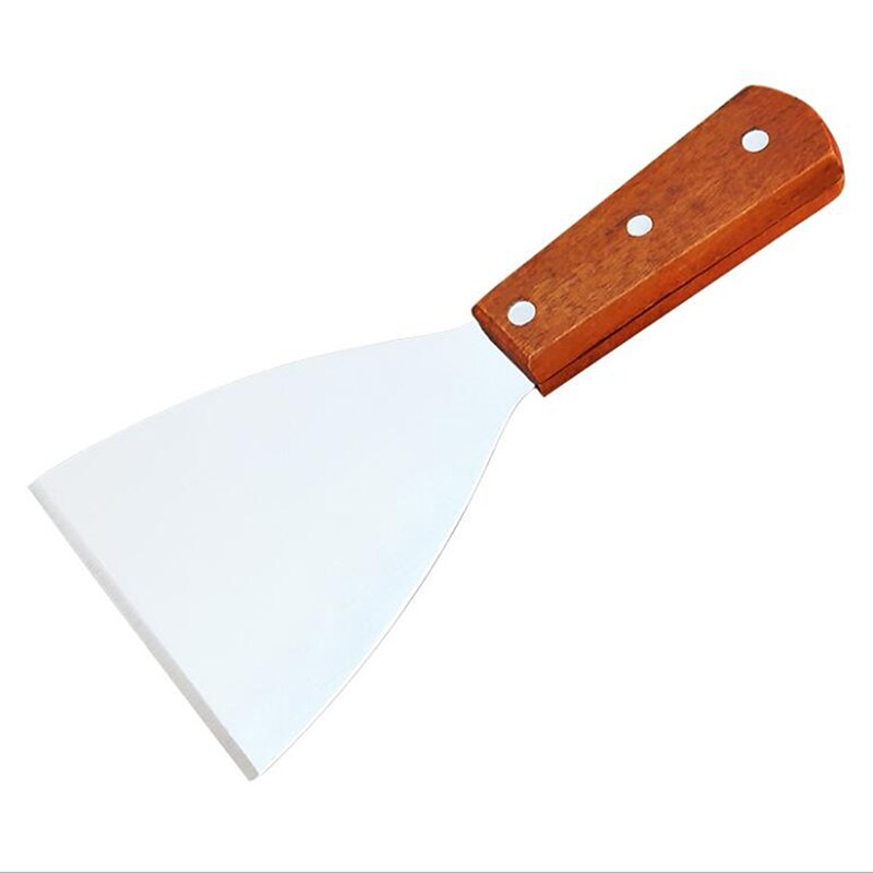 Rvs Cutter Spatels Deeg Cutter Spatel Aardappel Mes Steak Schop Salade Schraper Chopper Pizza Taart BBQ Bakken Tools: Large