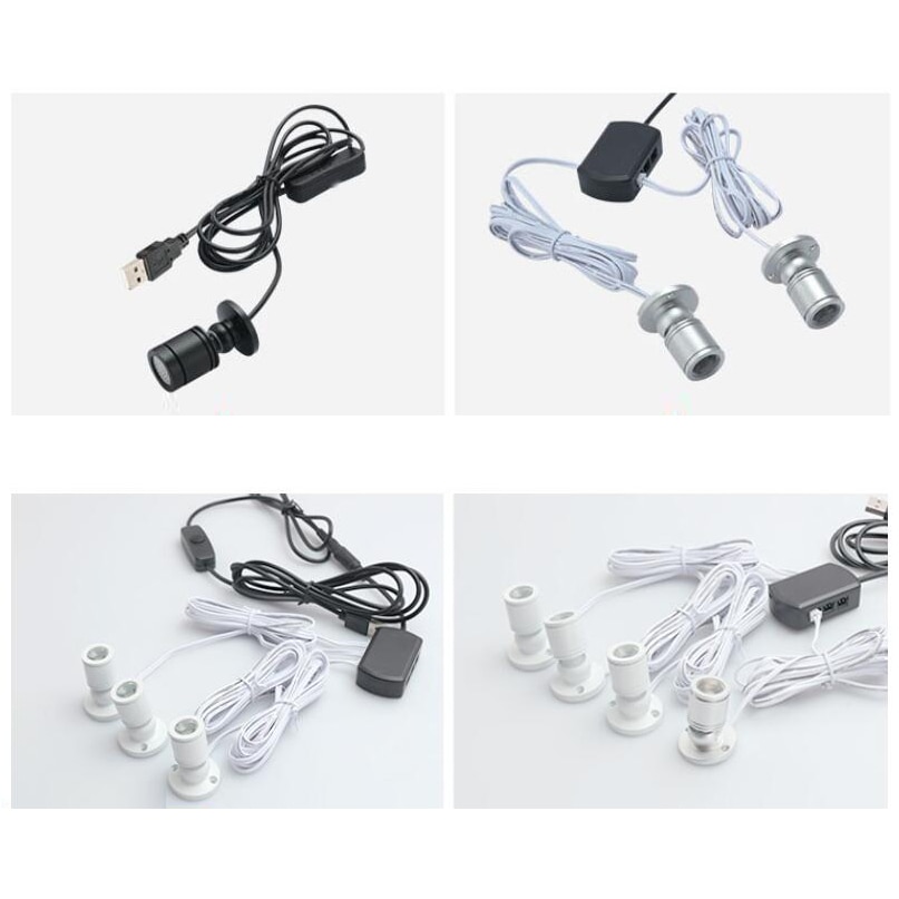 Mini Led Spot Downlight 1W 5V Usb Dimbare Spotlight Model Display Wijn Kast Kleine Mini Teller Hand-run Tentoonstelling Case