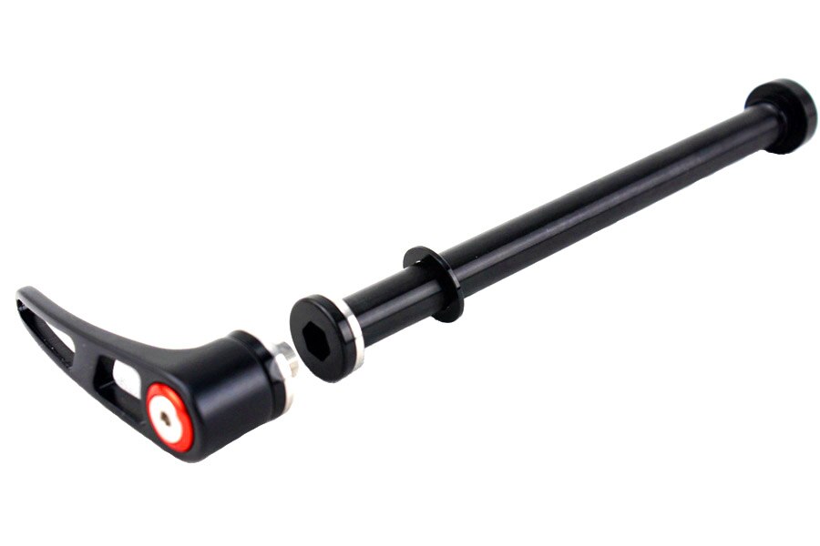 Baghjul gennem aksel 12 x 142 mtb racercykel spyd 12mm gevind stigning 1.5 længde 168mm akset qr leveres med låsemøtrik 142*12mm: Med aftageligt håndtag