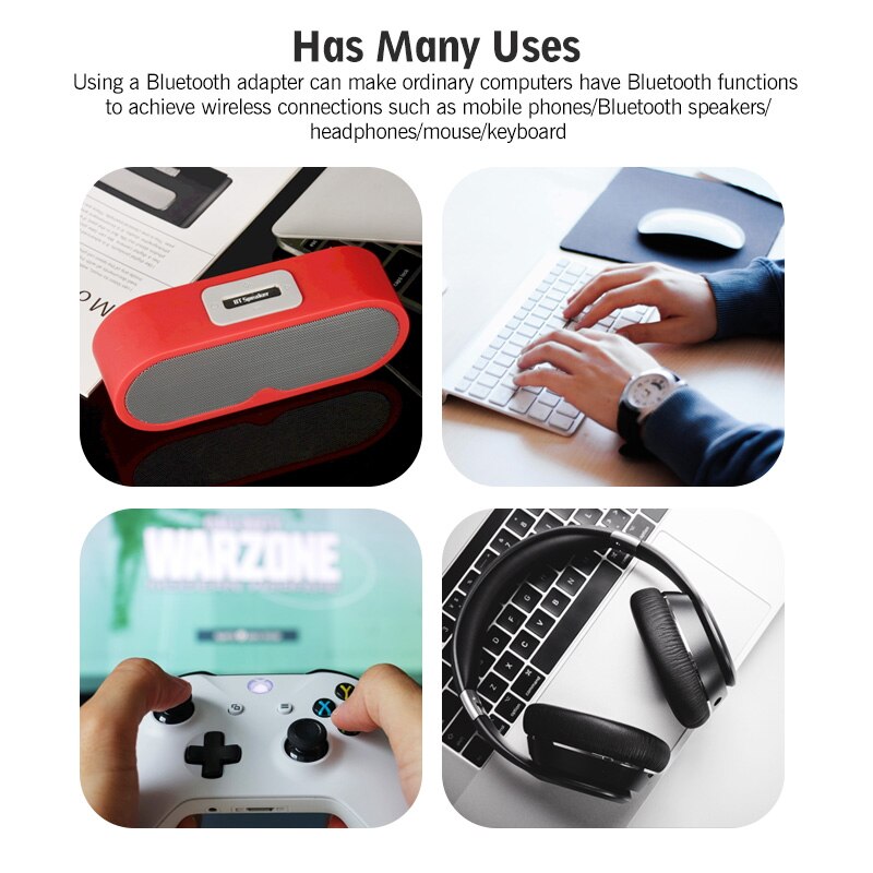 True 5.0 Usb Bluetooth Adapter for Pc Audio File Transfer Bluetooth 5 Transmitter Mini Computer Laptops USB Receptor Dongle