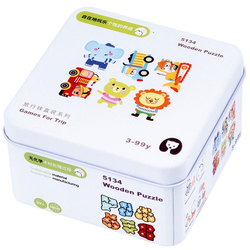 Houten Vroeg Leren Onderwijs Intelligentie Bouwsteen Speelgoed Kinderen Draagbare Reizen Cognitieve Interactief Spel Speelgoed: J