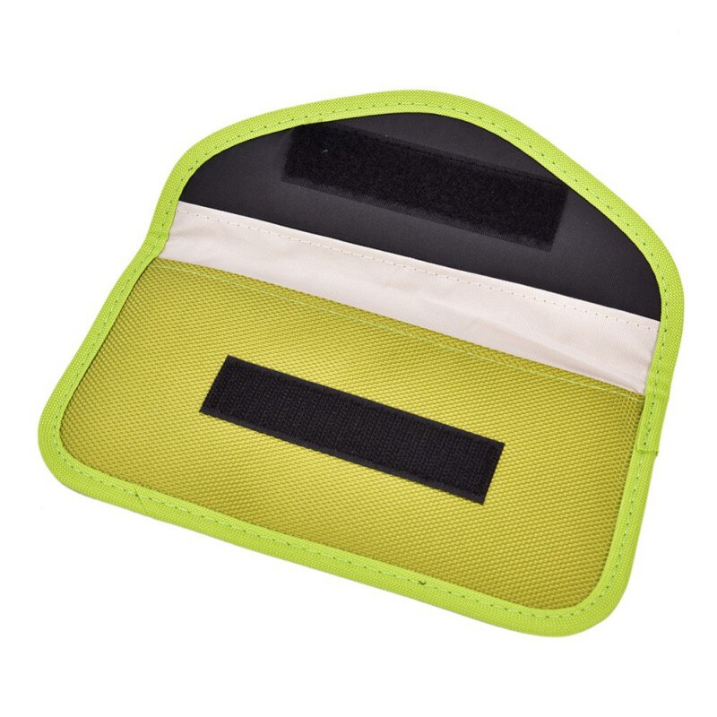 For Iphone Samsung Huawei Xiaomi Phones Mobile Phone RF Signal Blocker Anti-Radiation Shield Case Bag Blocking Pouch: Green