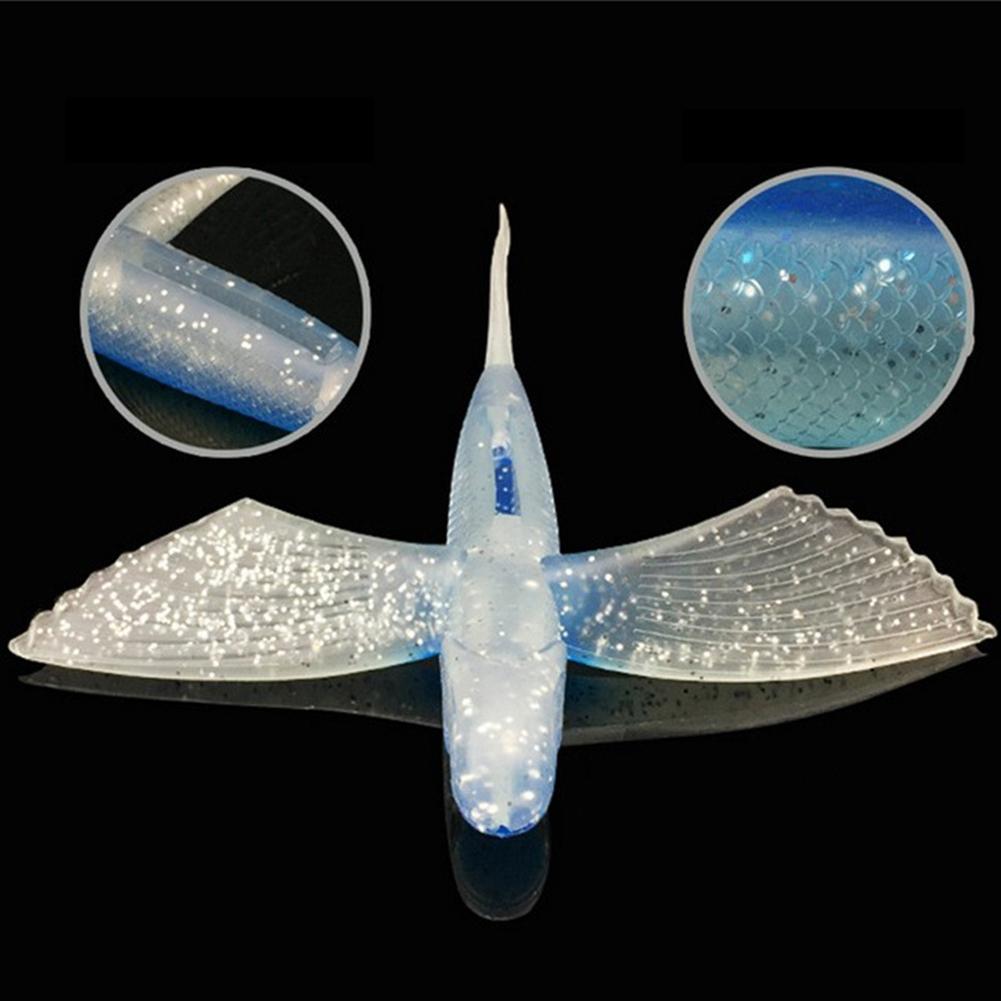 1 pièce bionique poisson volant pêche en eau salée leurre pour Kingfish/thon/maquereau/Marlin/Mahi Mahi accessoires de pêche PVC 21CM appâts