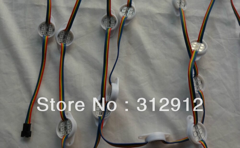 20 stücke DC12V 6 LEDs WS2801 LED-Pixel-modul; 30mm durchmesser; ip68