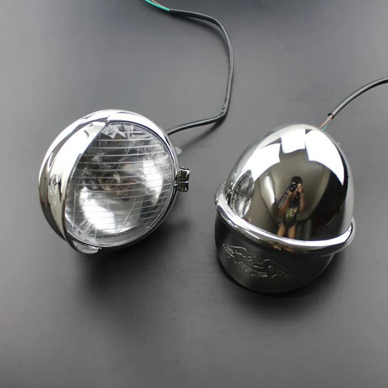 12v Motorcycle Bulb Spot Light Headlight Fog Driving Lamp Custom Chopper Cafe Racer Old School Bobber Touring Dirt bike