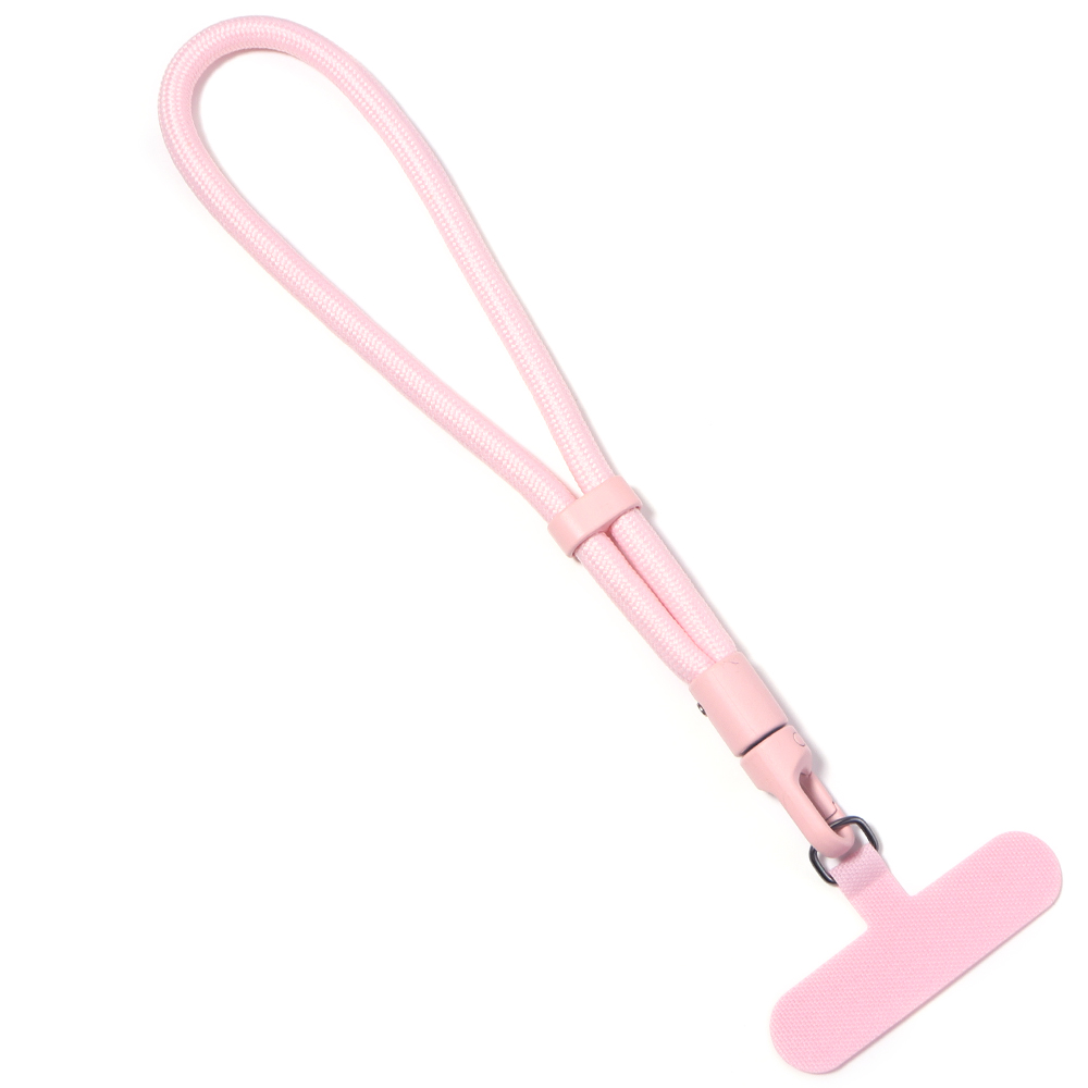1pc/lot 20cm Adjustable Polyester Wrist Phone Lanyard Anti-Lost Wrist Strap With Detachable Patch Tab For Cell Phone Camera USB: WHITE