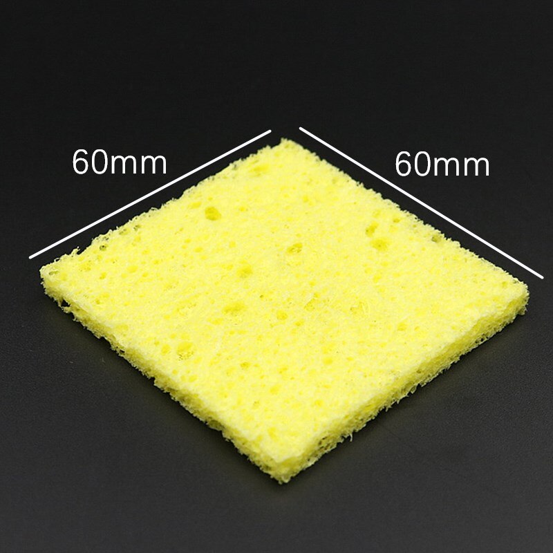 Esponja de soldadura reutilizable, esponja de limpieza resistente a altas temperaturas, adecuada para suministros de limpieza de soldador eléctrico, 10 Uds.