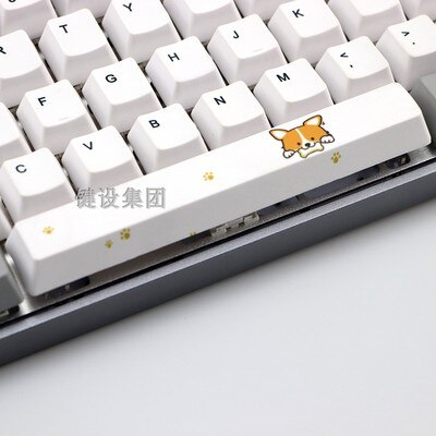 1pc PBT space key cap 6.25X 6.25U spacebar for mx switch mechanical keyboard OEM profile five-sided dye sublimation: kit 10