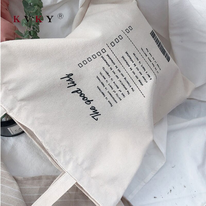 Dames canvas schoudertas grote capaciteit katoenen stoffen boodschappentassen dames handtas opvouwbare herbruikbare strandtas