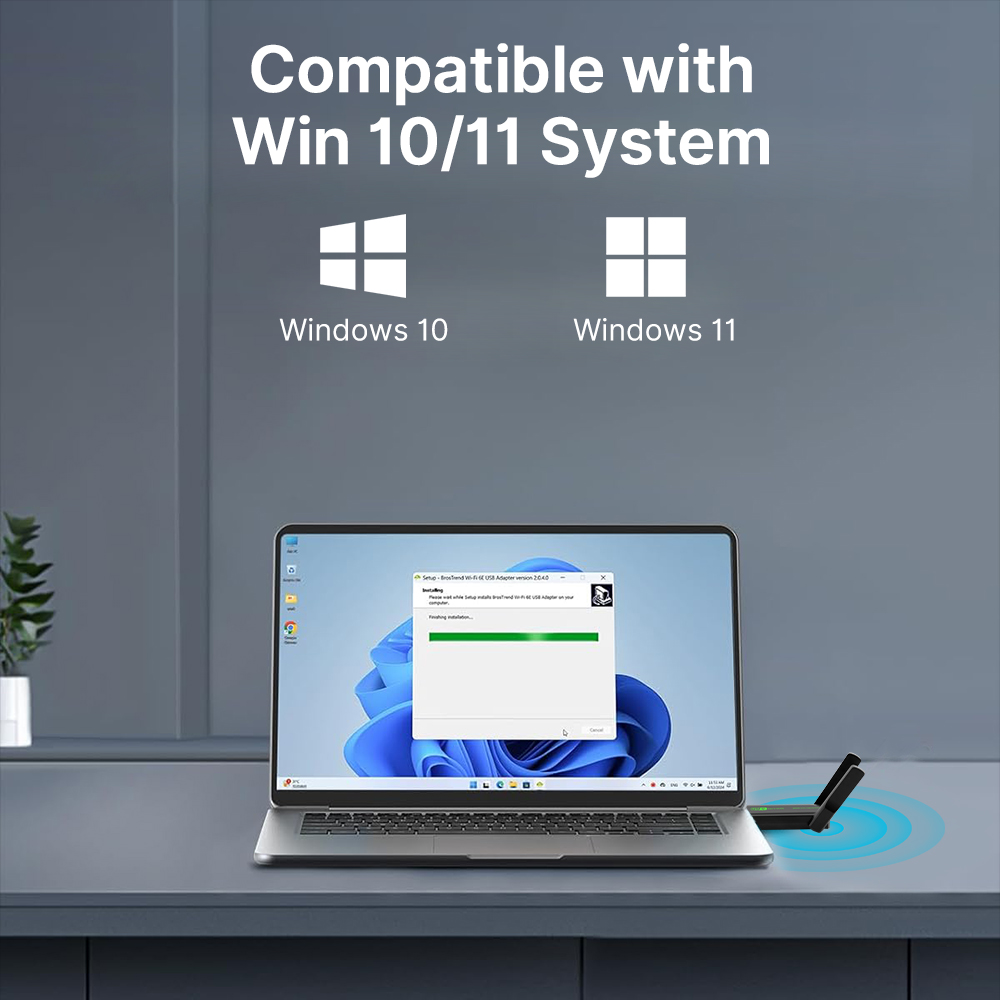 WiFi 6 AX900 BT5.3 USB WiFi Adapter 900Mbps USB Dongle Dual Band 2.4G/5GHz WiFi Network Card Drive Free for PC Laptop Win10/11