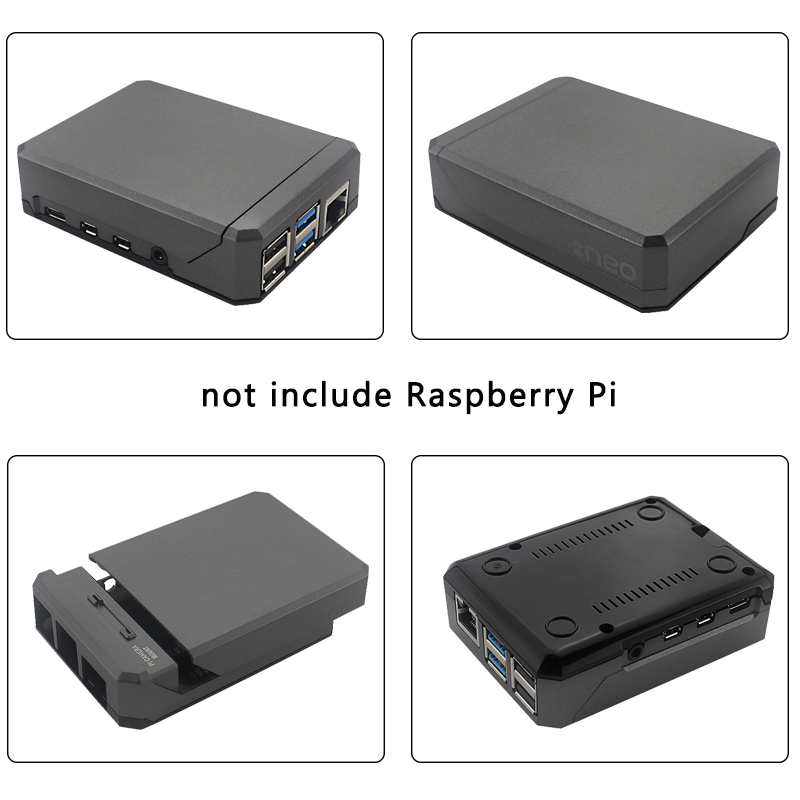 Argon Neo Raspberry Pi 4 Case Aluminium Metal Shell Sliding Magnetische Cover Passieve Koeling Silicon Koellichaam Voor Rpi Model 4B