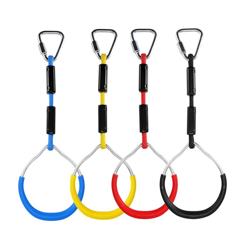 Heavy duty swing gymnastik ringe børn trapez bar pull up gym ringe ring til børn drenge piger