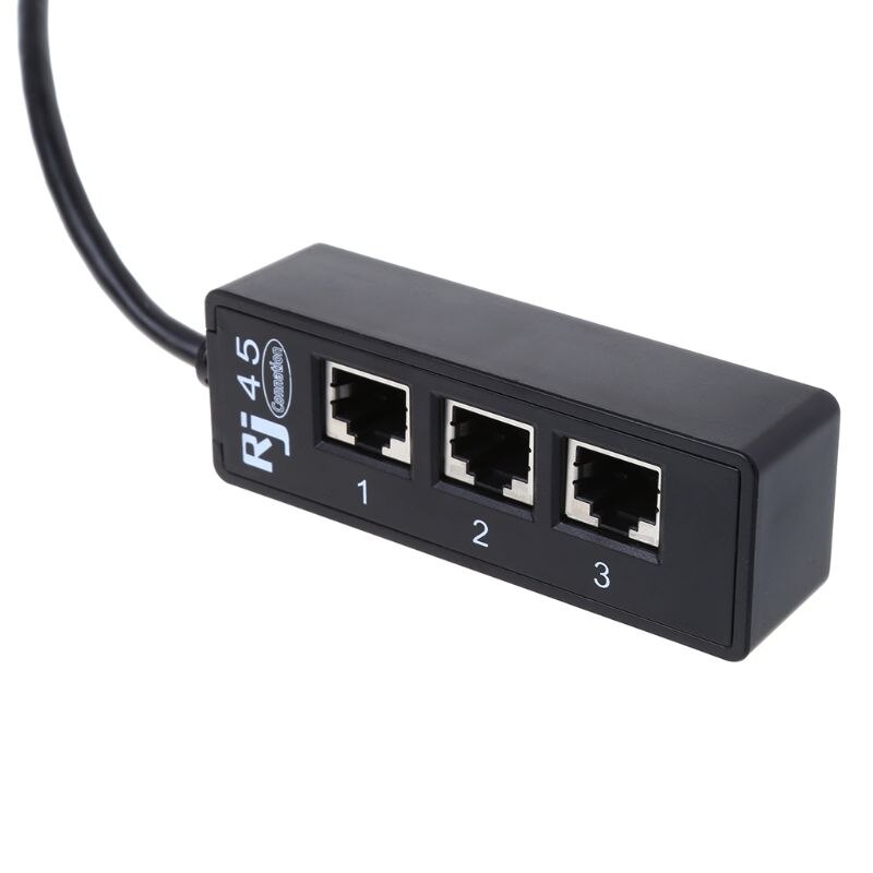 1 zu 3 Buchse LAN Ethernet Netzwerk RJ45 Stecker Splitter Verlängerung Adapter Stecker