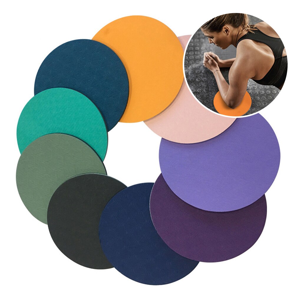 1pc tragbare yogamatten, runde knieschoner, kleine yogamatten, heimfitness-sportmatte, plank-scheibe, schutzkissen, rutschfeste matte