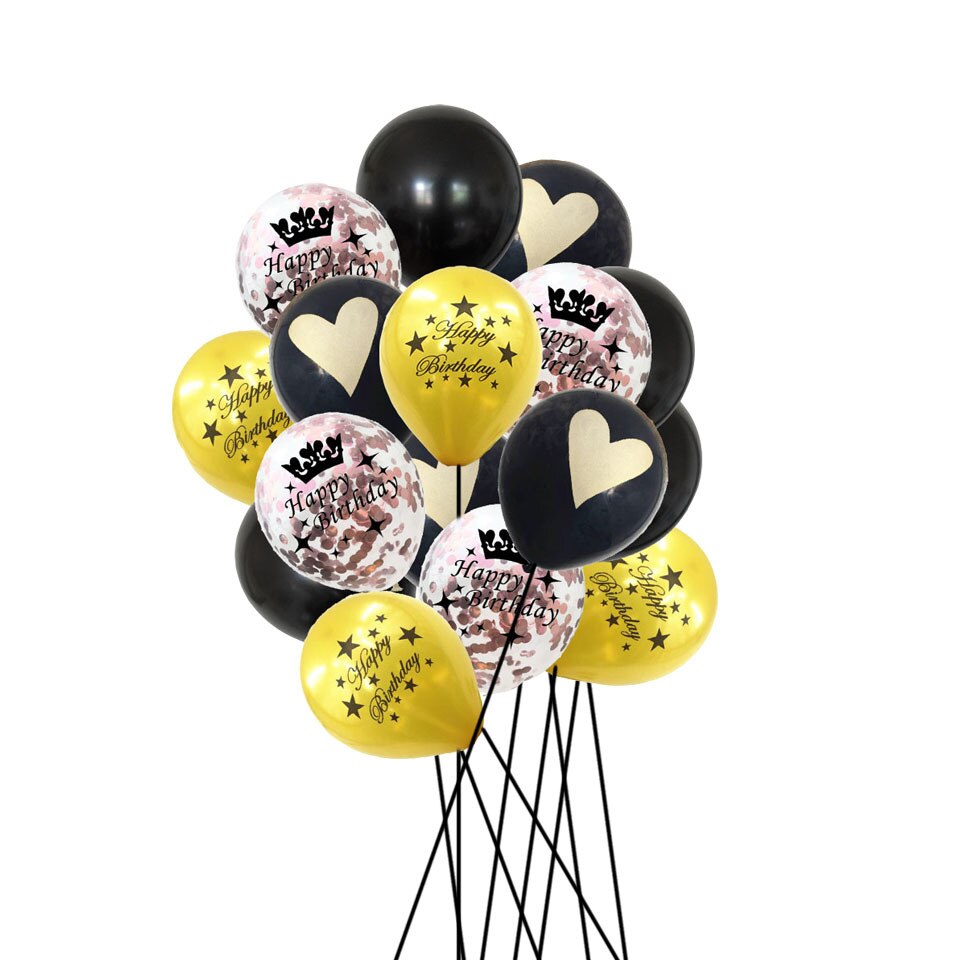 16 pièces 10 pouces 12 pouces Multi Air Ballons Joyeux Anniversaire Décorations De Fête Enfants Adultes Numéro Ballon bricolage Fournitures De Fête